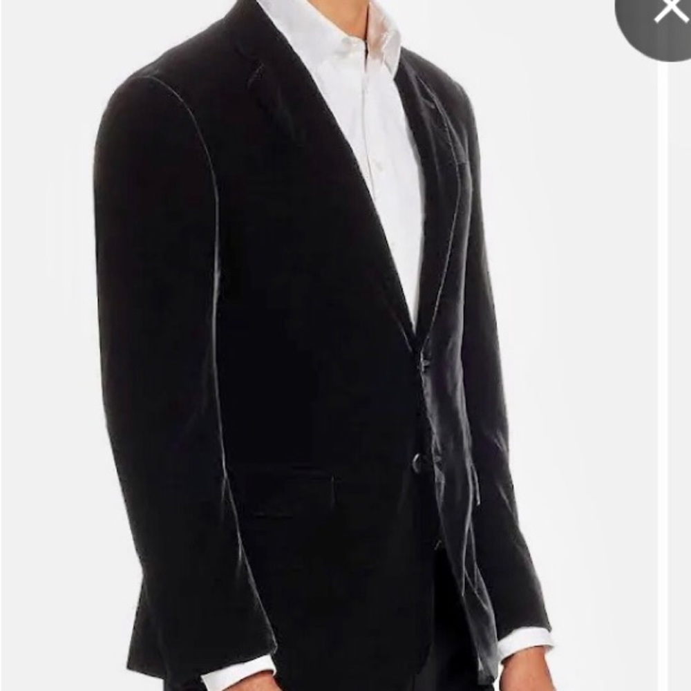 Giorgio Armani size 46 single breasted stretch velvet